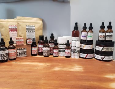 a variety of bottles of medicine and other medical supplies
