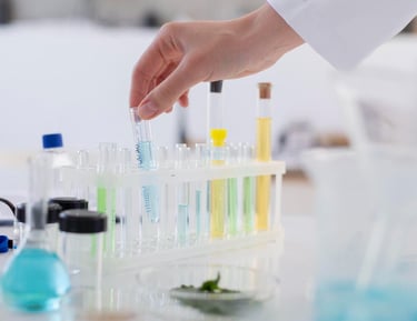 Product testing in a lab with scientific equipment Saudi Food Registration