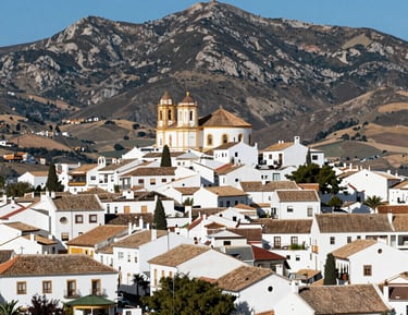 A group of motorcyclists sharing laughter and stories around a table full of local delicacies.