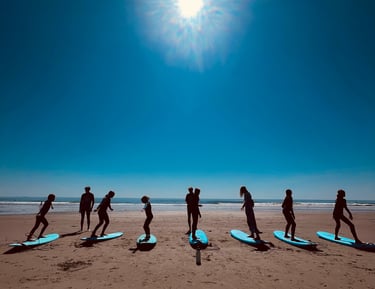 Technical Boutique Surf Lesson at Jenness Beach Rye NH with 3:1 student-to-coach ratio