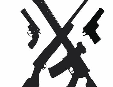 a poster of guns and guns with the words defending against the law of the law