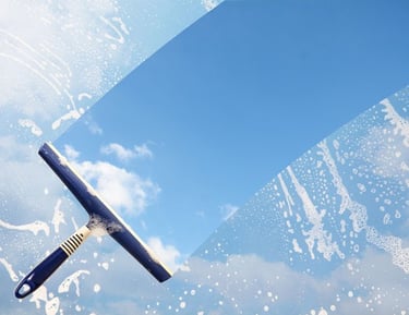 window being cleaned