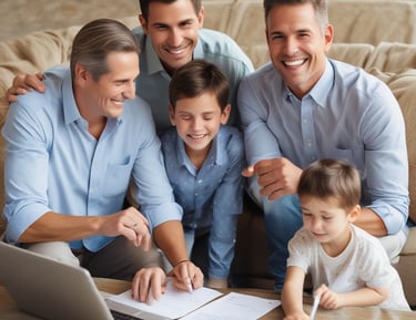 A cityscape featuring modern skyscrapers, with prominent buildings showcasing logos of major financial institutions. A fountain is placed in the foreground, surrounded by pedestrian walkways and railings.