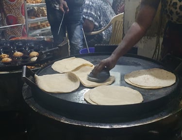 Chapati cooking
