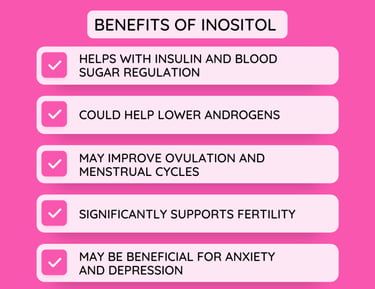 Ovarista inositol complex myo-inositol d-chiro inositol