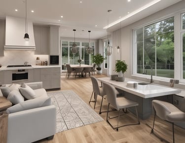 Before and after images of a remodeled kitchen.