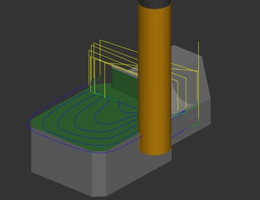 simulacja wykonana z użyciem oprogramowania CAD/CAM