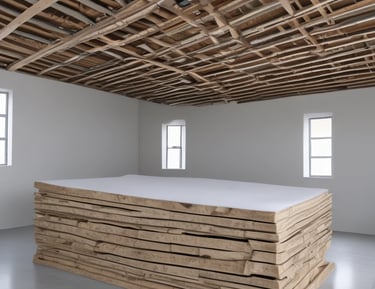 Photo of a team installing insulation in a building.