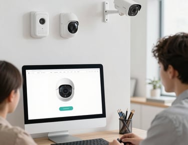 Classroom setting with an instructor teaching camera installation techniques.