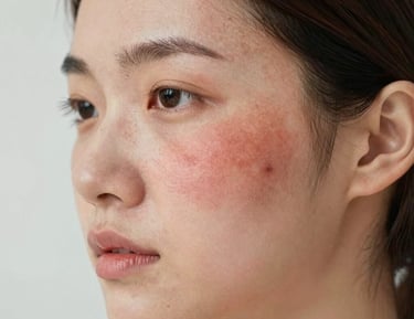 A peaceful child smiling while holding a small bouquet of wildflowers, representing gentle children’s care.