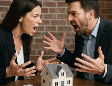 An image showing dispute on real estate