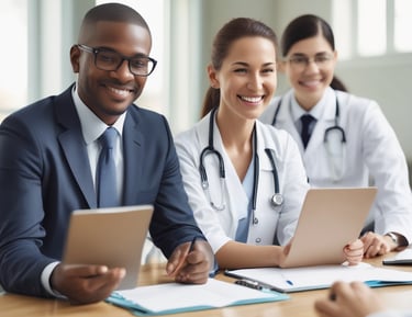 A classroom setting with engaged students and a teacher facilitating learning.