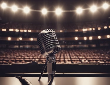 A lively public speaking workshop with students engaging in presentations.