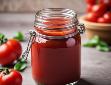 Fresh red peppers and tomatoes freshly picked from the greenhouse.