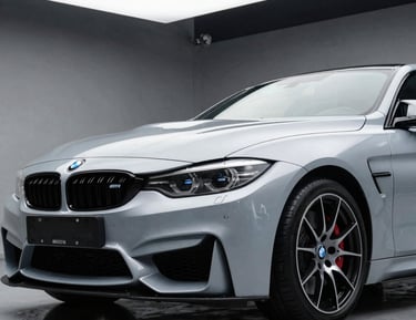 Before-and-after comparison of a car dashboard cleaned to perfection.