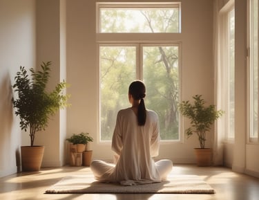 A peaceful journal with a pen resting on a wooden table.