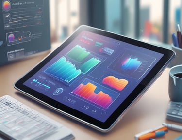 A short promotional video playing on a smartphone held by a businessperson.