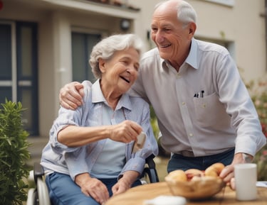 A warm, comfortable bedroom with 24-hour care for a permanent resident.