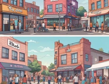 Community gathering of local e-commerce sellers sharing experiences and resources.