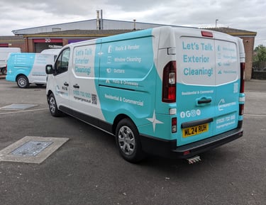 sign writing and partial wrap on a Vauxhall vivaro