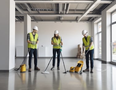 Post-construction site transformed into a pristine, ready-to-use space.