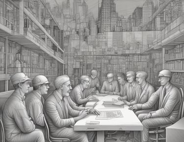 A completed community housing development nestled in a green landscape.