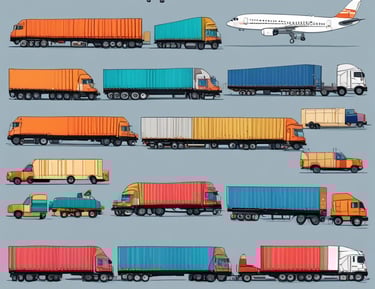 A cargo truck loaded with freight containers ready for delivery.