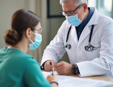 A patient support group meeting in a cozy community room.