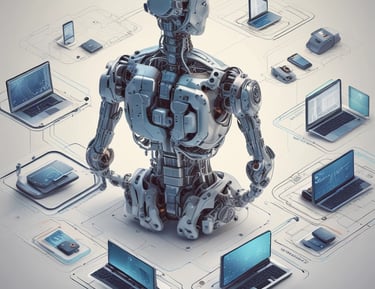 Dashboard interface displaying intelligent automation workflows in action.