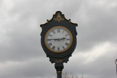 small 2 face clock https://www.streetclockdepot.com