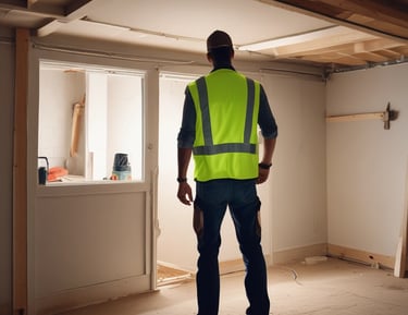 Interior room transformation with fresh paint and new flooring installed.