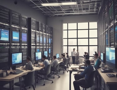 A group of professionals engaged in an interactive cybersecurity training session.