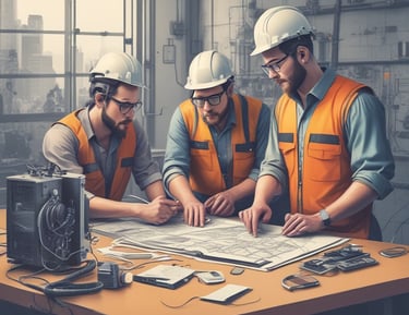 Various pneumatic valves and cylinders displayed neatly.