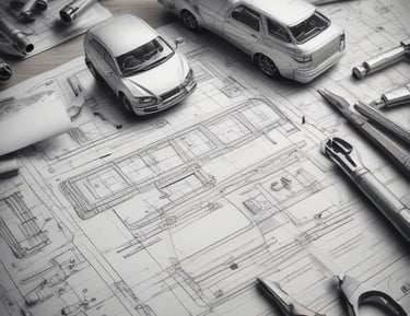 A car parked outside an ITV inspection center in Tenerife under clear skies.