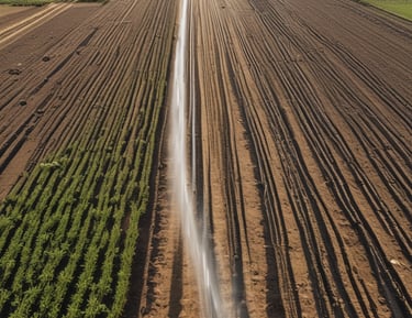 Irrigation tapes arranged in orderly coils, highlighting their quality and flexibility.