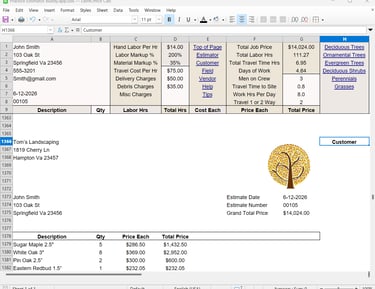 Landscape Estimating Software