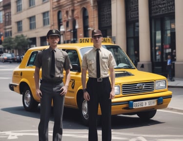 Fleet manager discussing operations with vehicle owners to ensure smooth service.