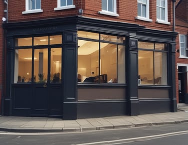 Close-up of hands counting donations with a donation box in the background.