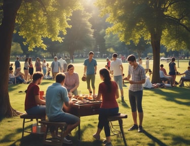 A community event promoting social engagement.