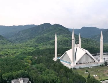 Faisal masjid, Islamabad city view