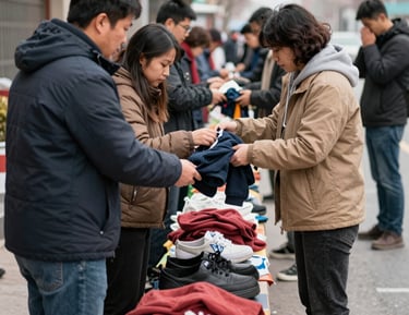 A leadership workshop where participants engage in discussion and prayer around a table.