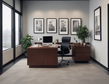 Portrait of Steven Chnaris reviewing case files in a refined office setting.
