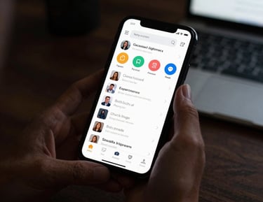 A candid moment of a photographer capturing social media shots in a bright, airy workspace.