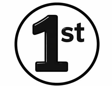 1st in a black circle