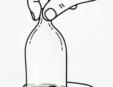 1 hand pinch top of condom one hand pulling condom down