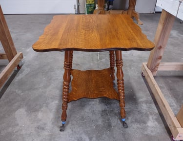 A Parlor table from 1929 restored to it's former glory. Found on a curb.