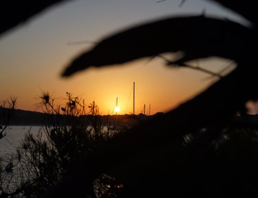 lieu de shooting au coucher du soleil à Minorque