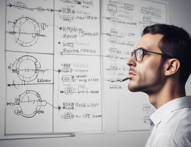 Technician repairing a desktop computer with tools on a workbench.