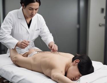 A traditional Chinese building with a red and yellow signboard displaying large Chinese characters and phone numbers. The structure features tiled roofing and grey brick walls. In front of the entrance, there are several red lanterns and door banners with Chinese calligraphy. A garden with blooming flowers and wooden fencing adorns the foreground.