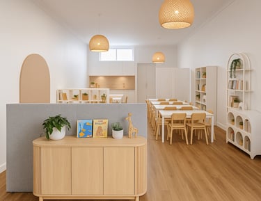 a warm and welcoming studio space
